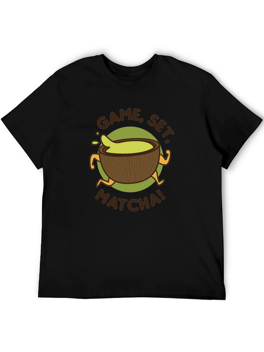 Game Set Matcha! Black Graphic Tee