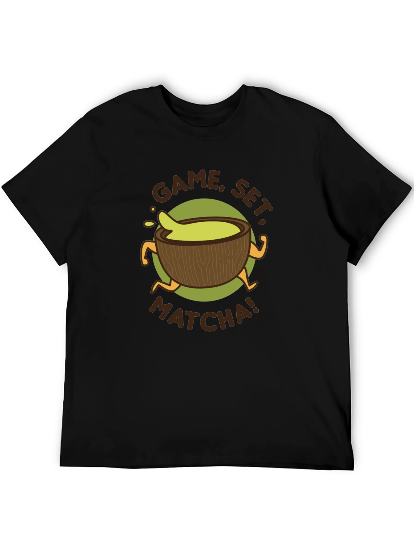 Game Set Matcha! Black Graphic Tee