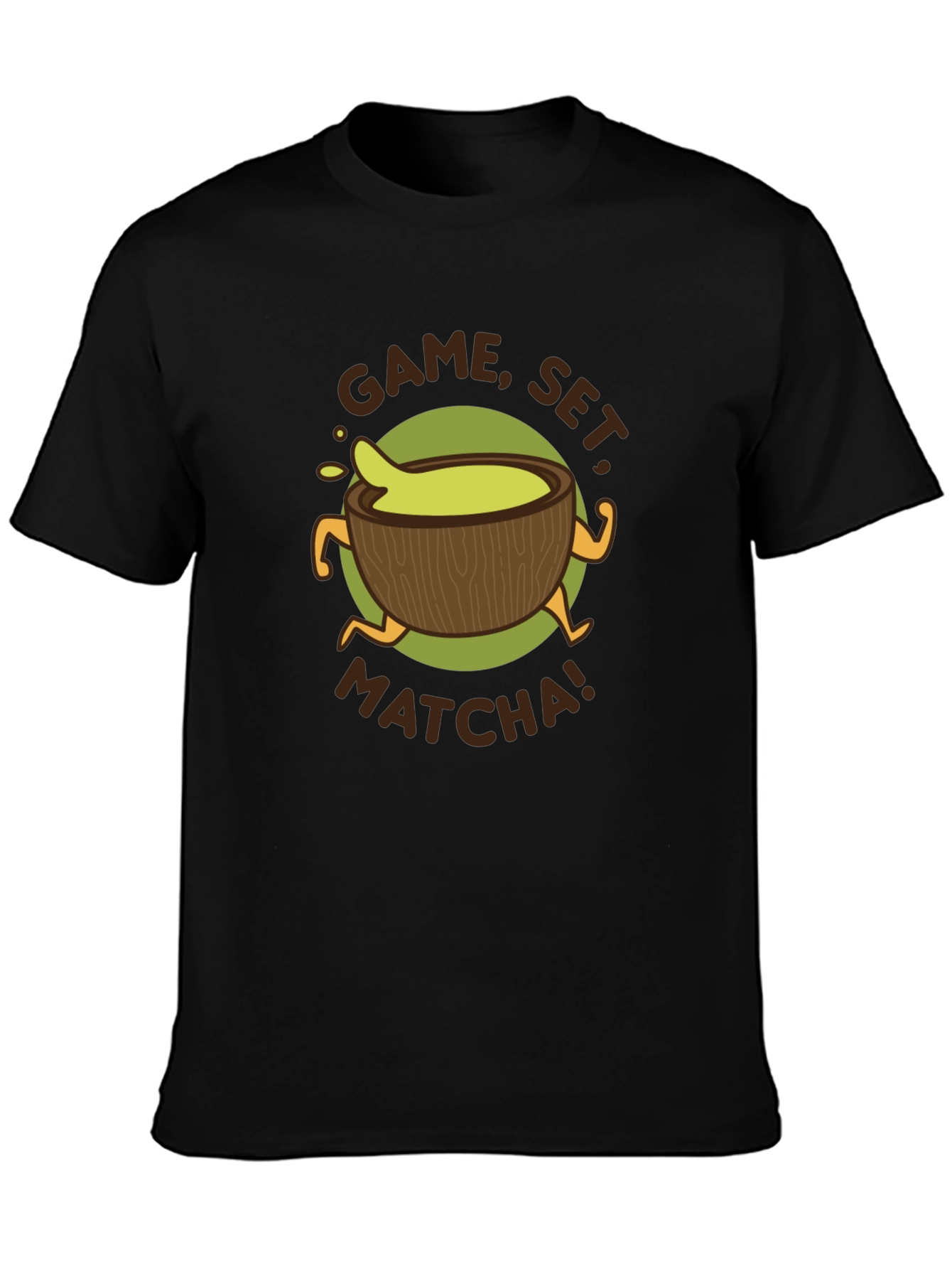 Game Set Matcha! Black Graphic Tee