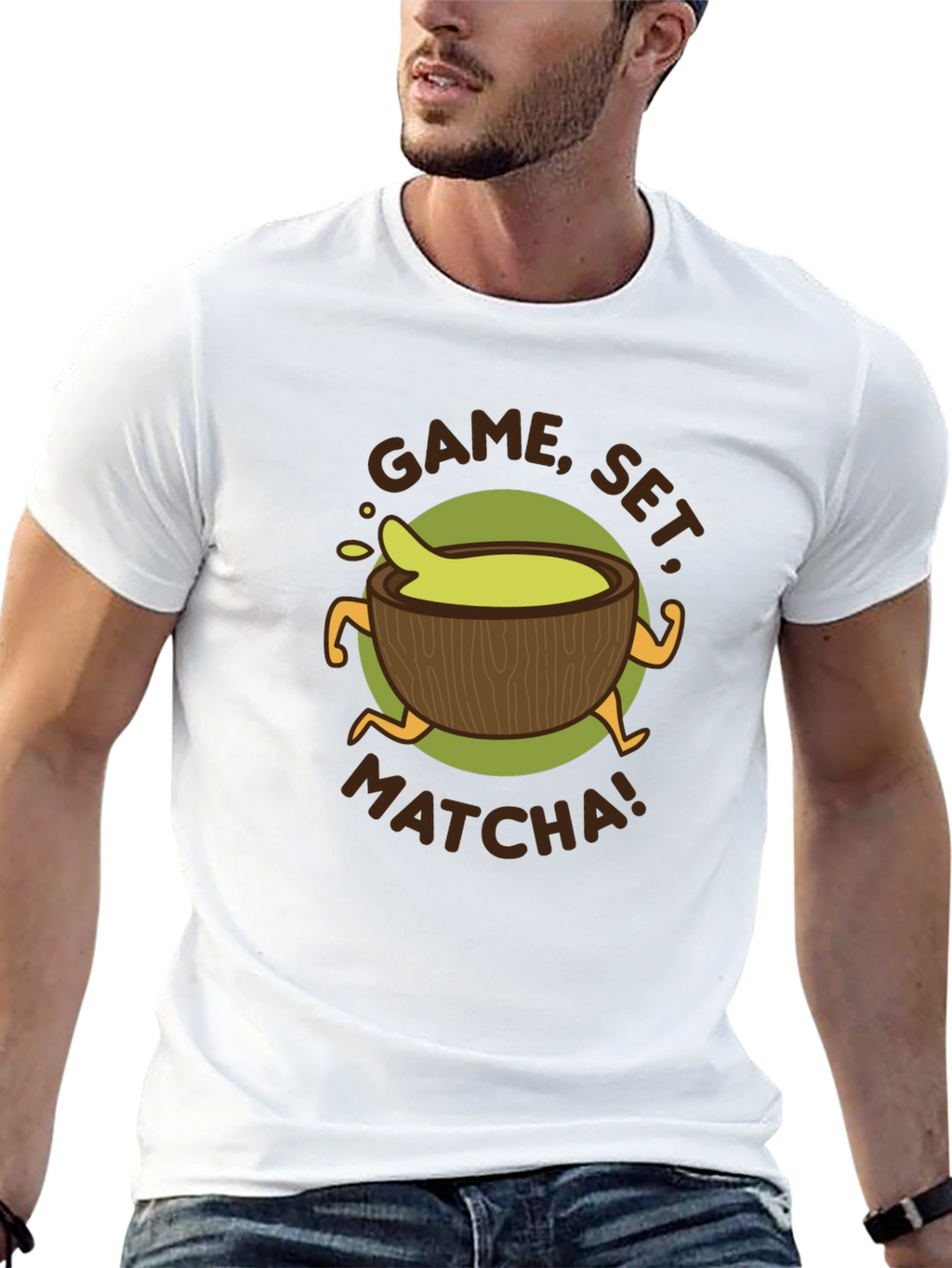 Game Set Matcha! Black Graphic Tee