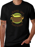 Game Set Matcha! Black Graphic Tee