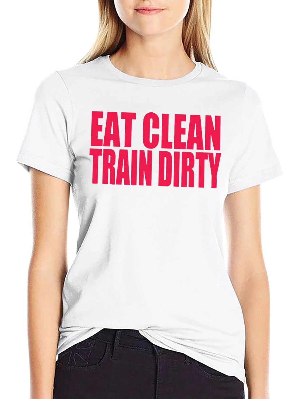 Eat Clean Train Dirty Black Graphic T-Shirt