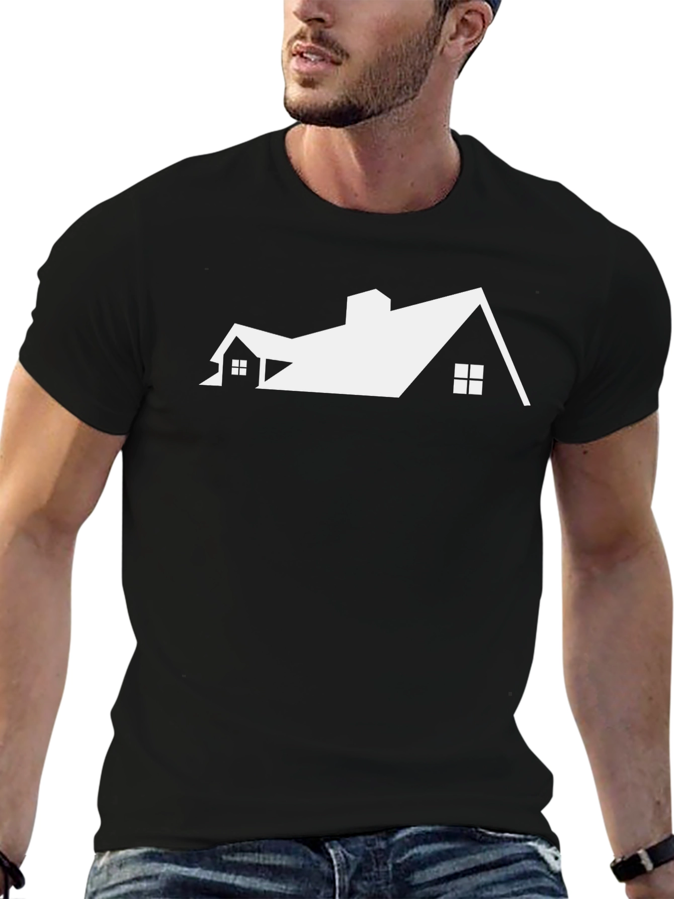 House Roof Graphic Tee - Modern Architect Style