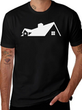 House Roof Graphic Tee - Modern Architect Style