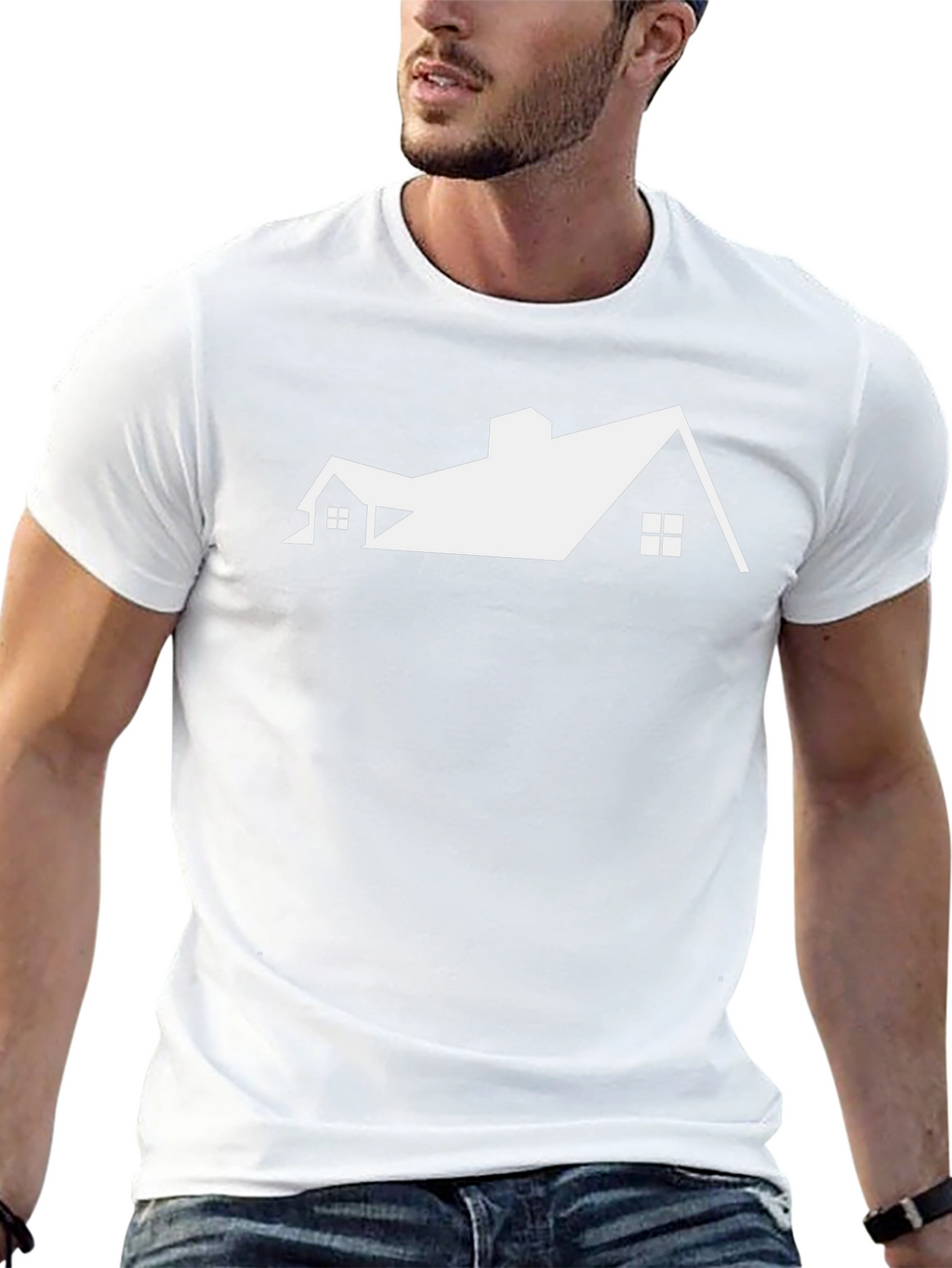 House Roof Graphic Tee - Modern Architect Style