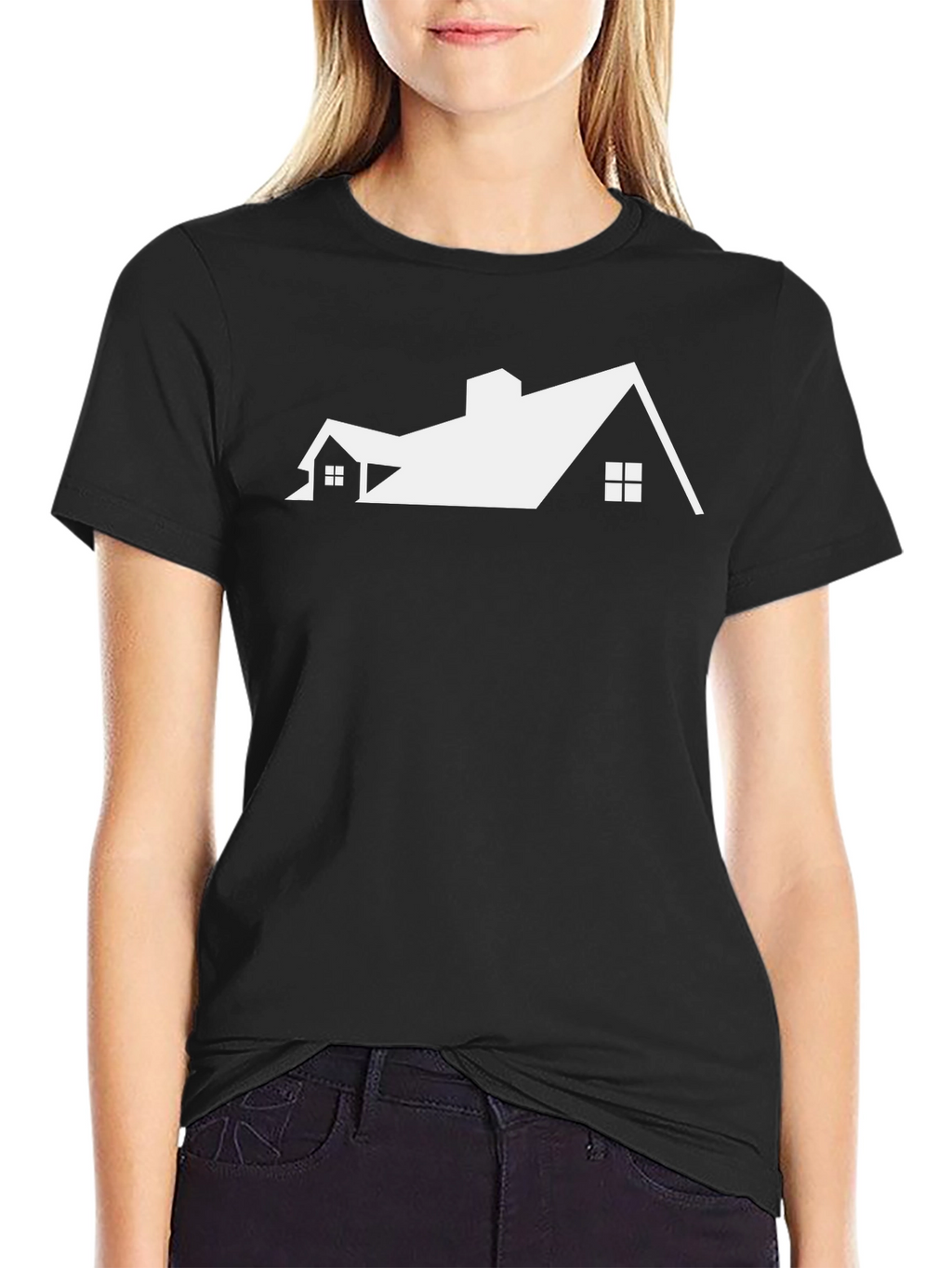 House Roof Graphic Tee - Modern Architect Style