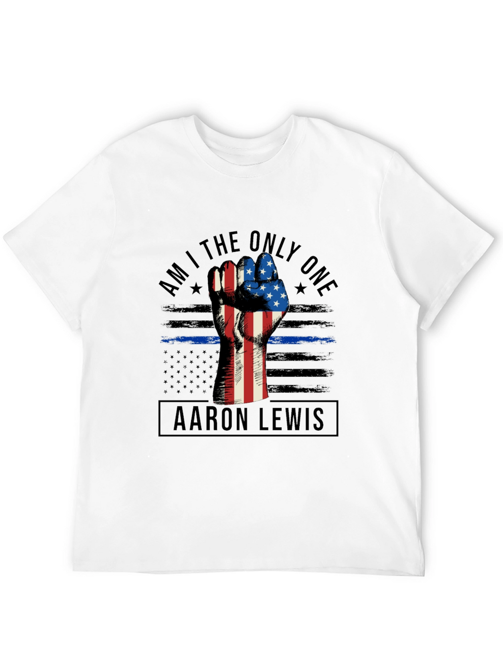 Aaron Lewis Tee - Patriotic Fist Graphic