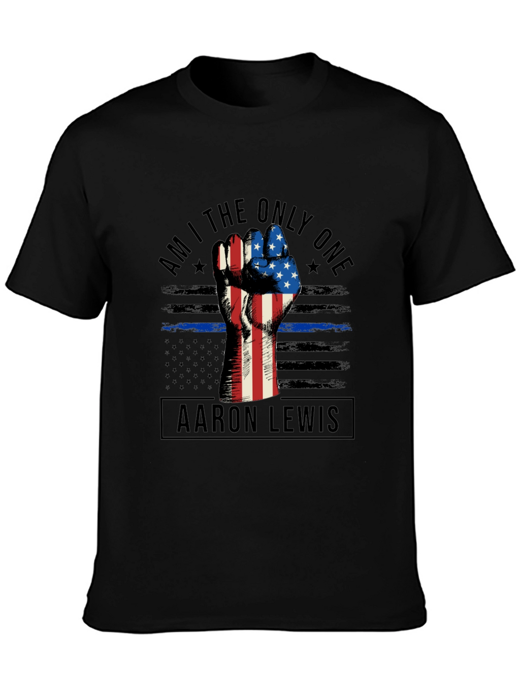 Aaron Lewis Tee - Patriotic Fist Graphic
