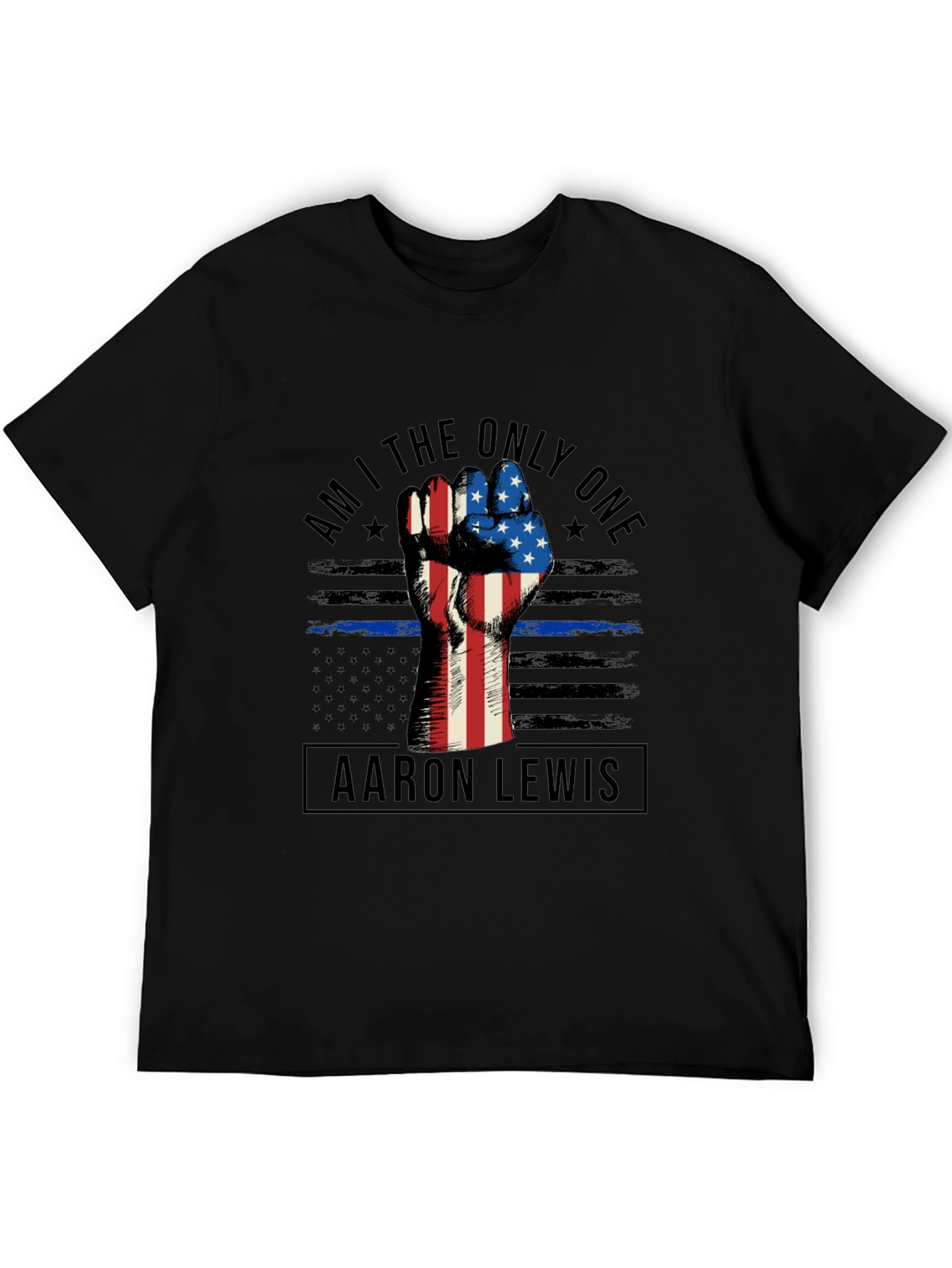 Aaron Lewis Tee - Patriotic Fist Graphic