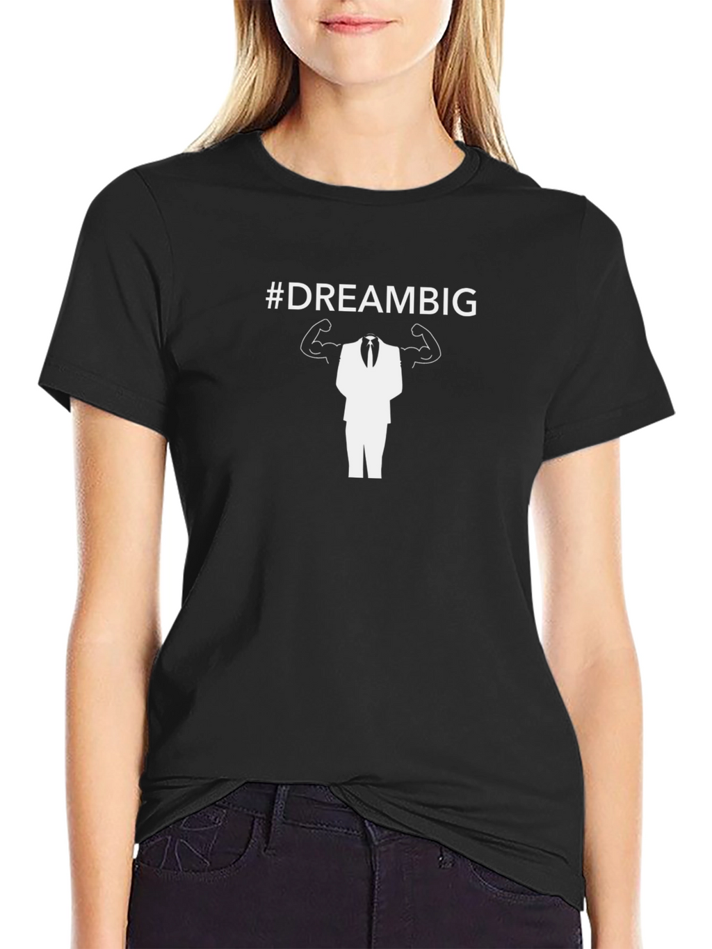 #DreamBig Graphic Tee - Motivational Black T-Shirt