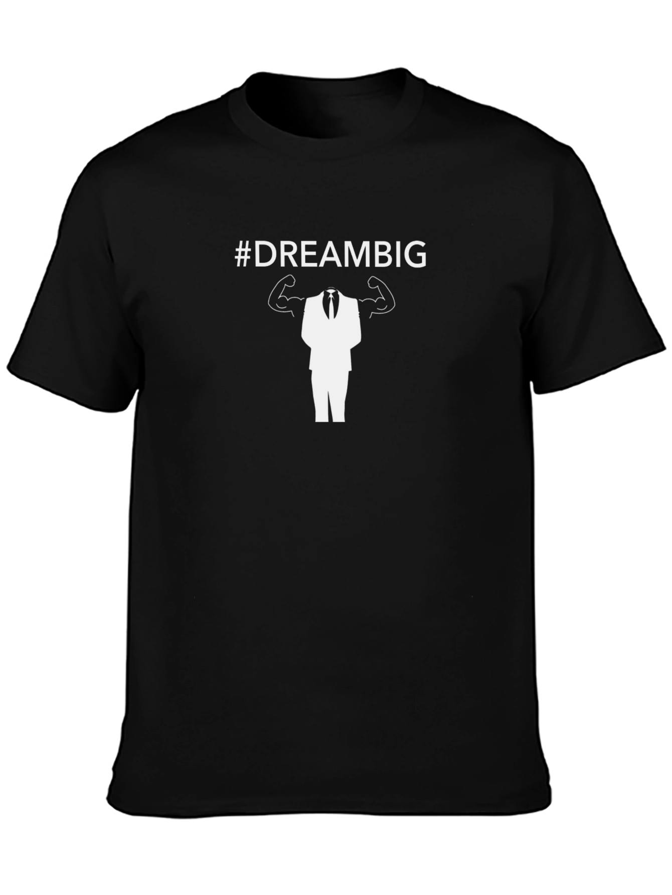 #DreamBig Graphic Tee - Motivational Black T-Shirt