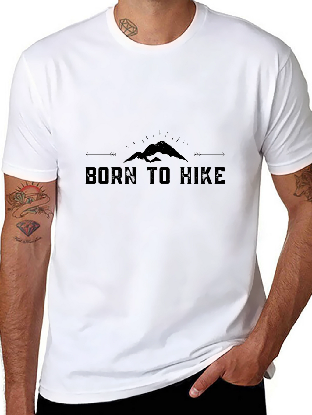 Born to Hike Black Graphic Tee