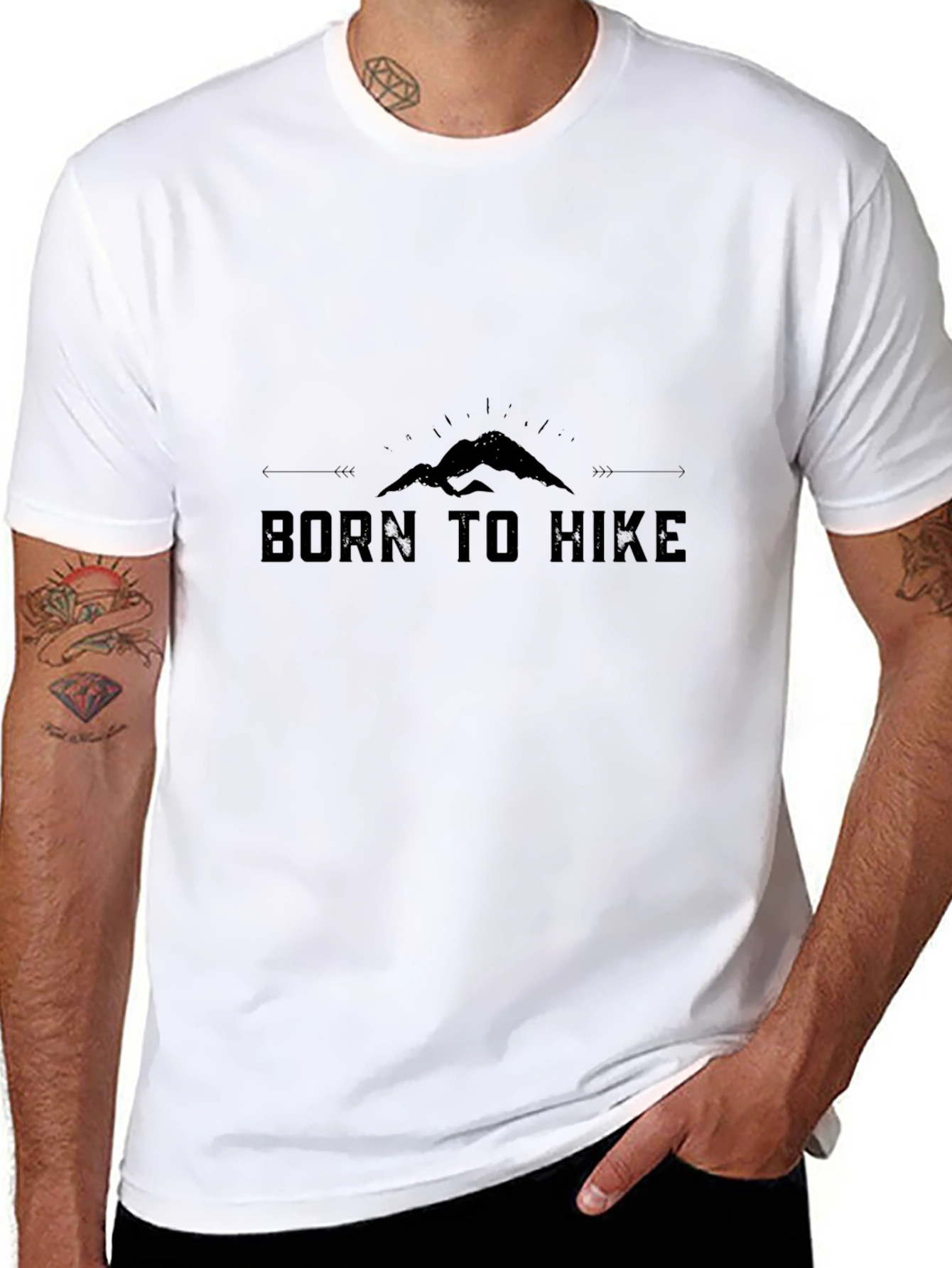 Born to Hike Black Graphic Tee