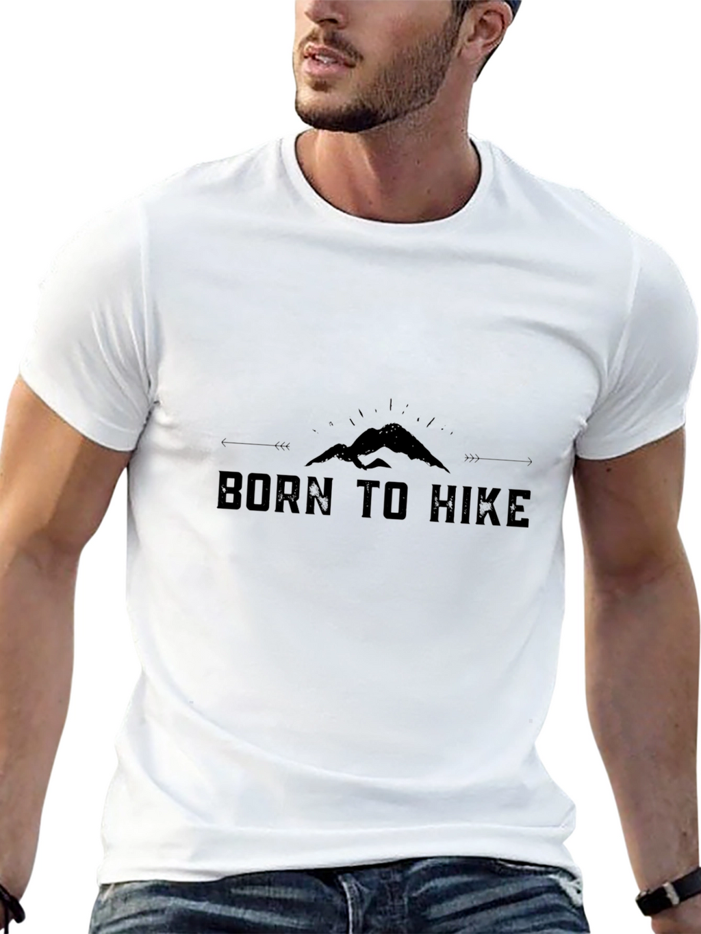 Born to Hike Black Graphic Tee