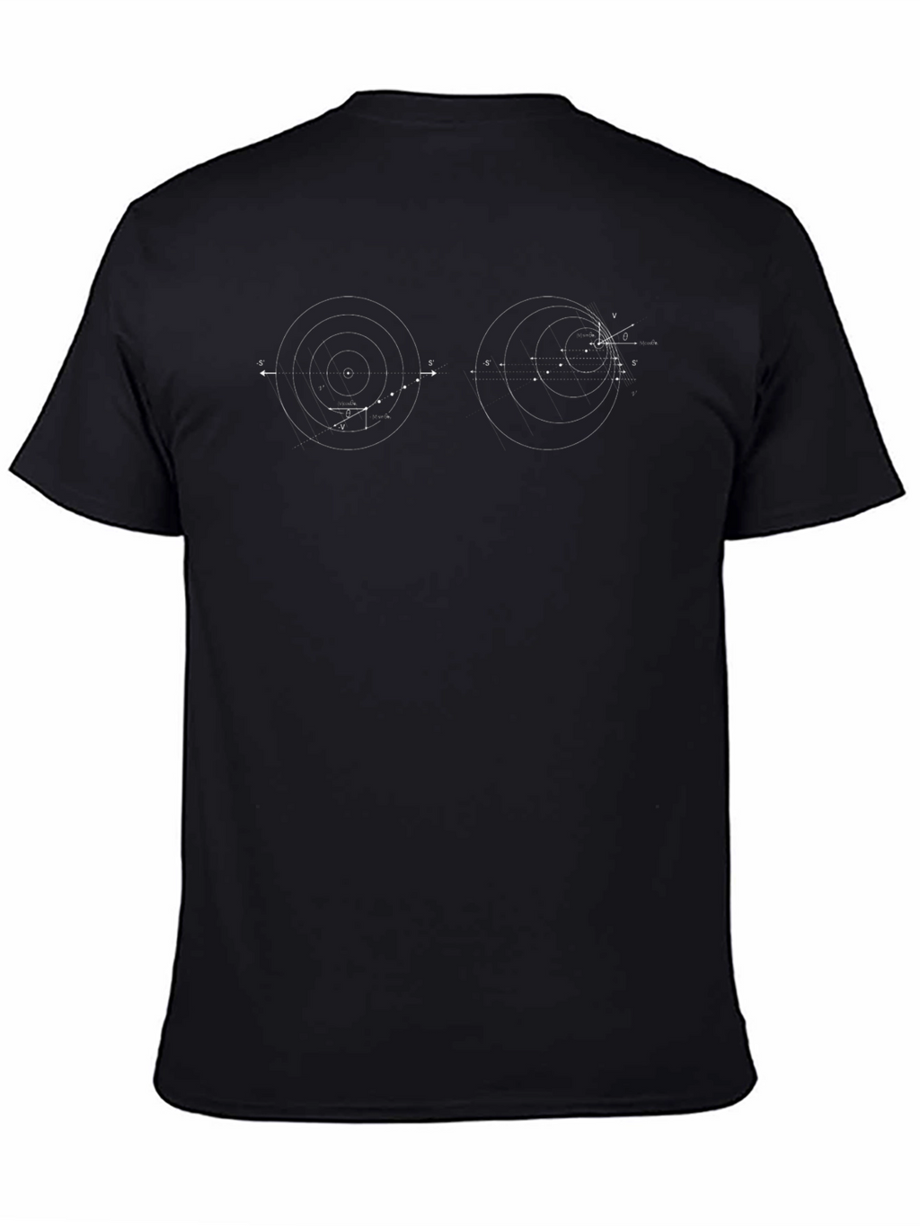 Abstract Circle Graphic T-Shirt - Black