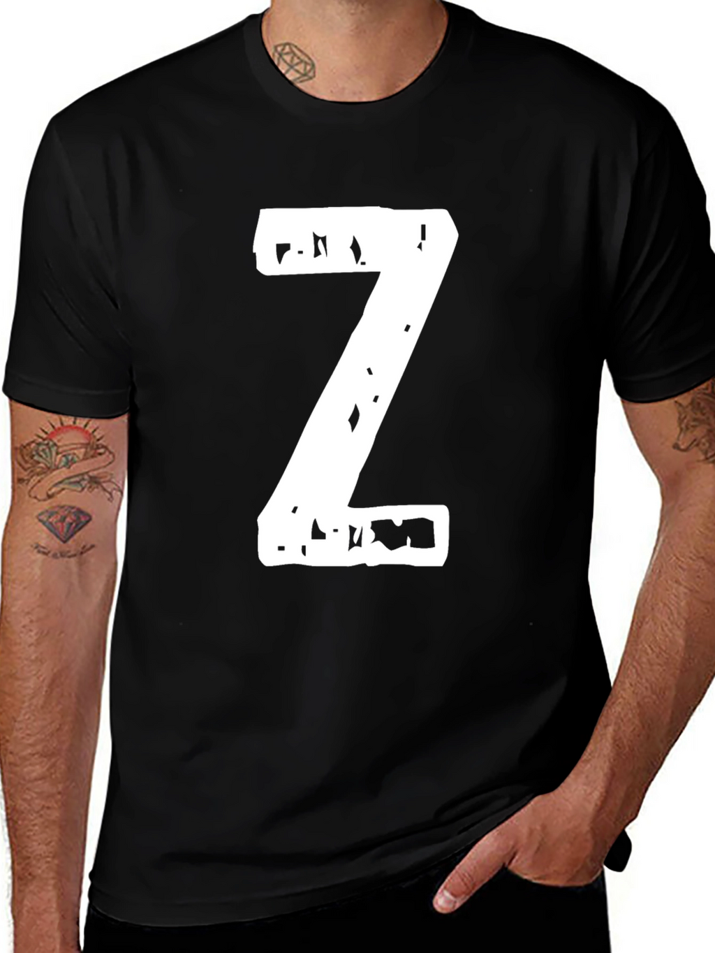 Bold Z Graphic Tee - Black Casual Shirt