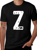 Bold Z Graphic Tee - Black Casual Shirt