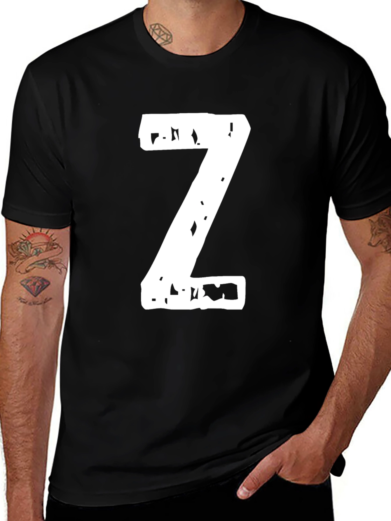 Bold Z Graphic Tee - Black Casual Shirt