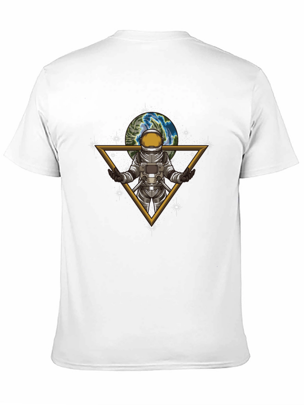 Astronaut Earth Graphic Tee - Stylish Space Design