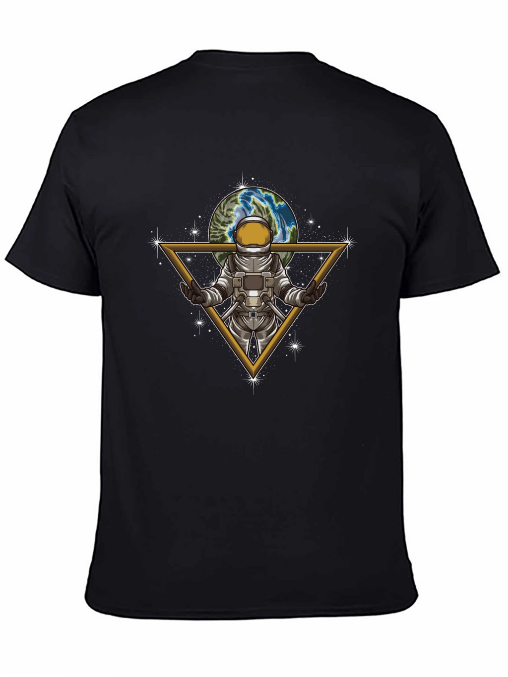 Astronaut Earth Graphic Tee - Stylish Space Design