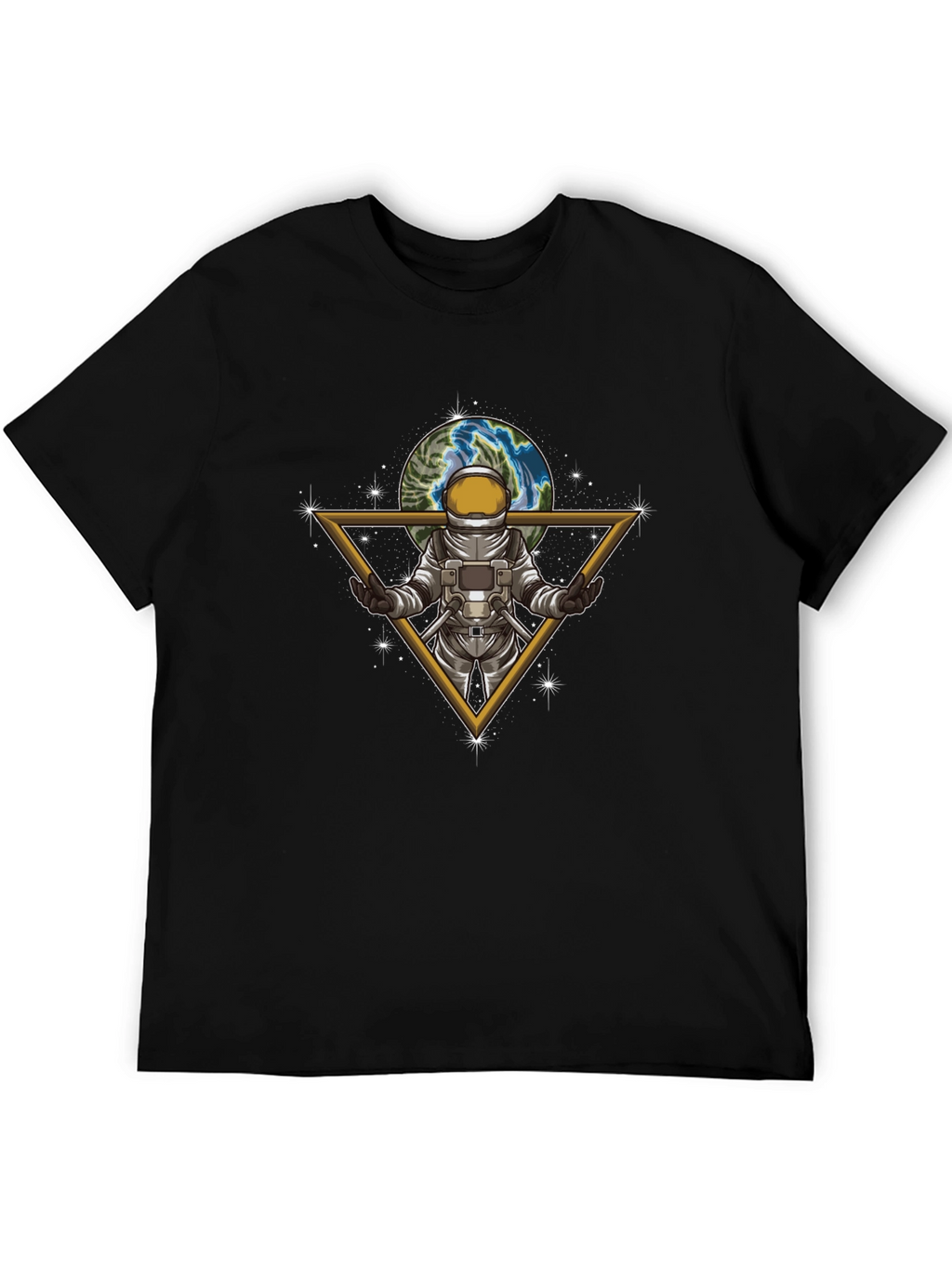 Astronaut Earth Graphic Tee - Stylish Space Design