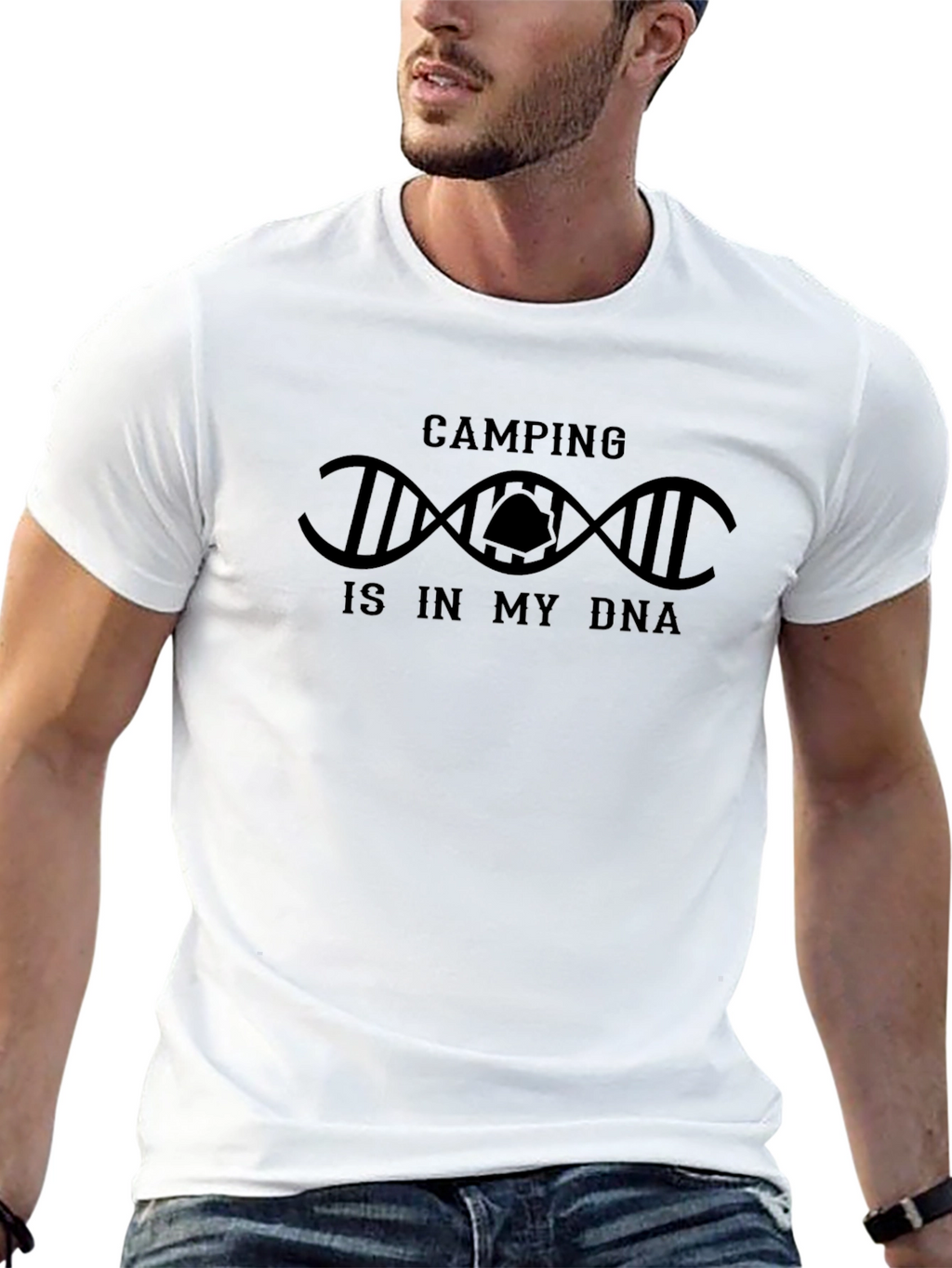 Camping Is In My DNA Black T-Shirt