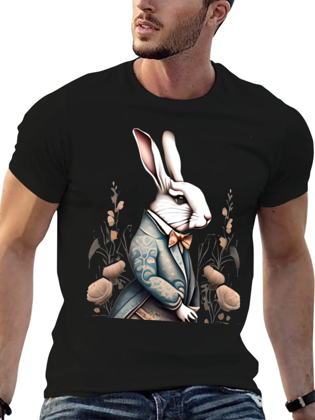 Rabbit Gentleman Graphic Tee