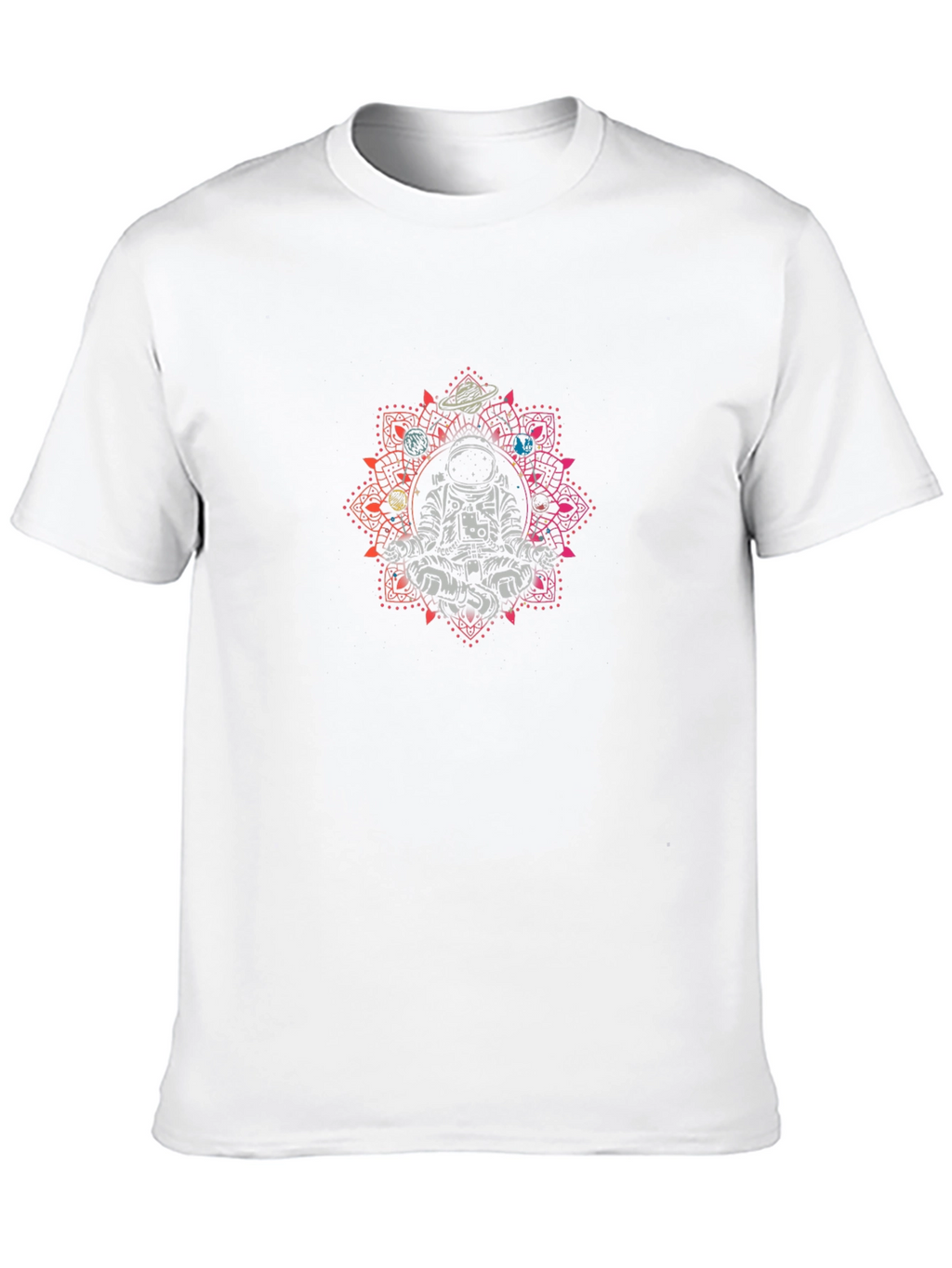 Astronaut Mandala Black T-Shirt