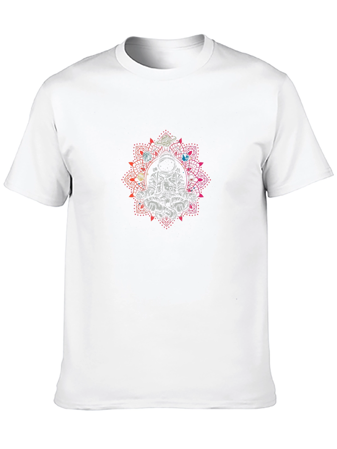 Astronaut Mandala Black T-Shirt