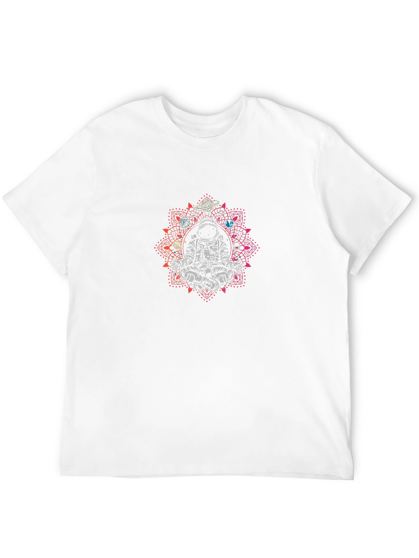 Astronaut Mandala Black T-Shirt