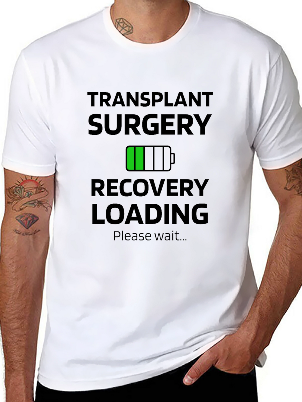 Transplant Surgery Recovery Loading Graphic T-Shirt