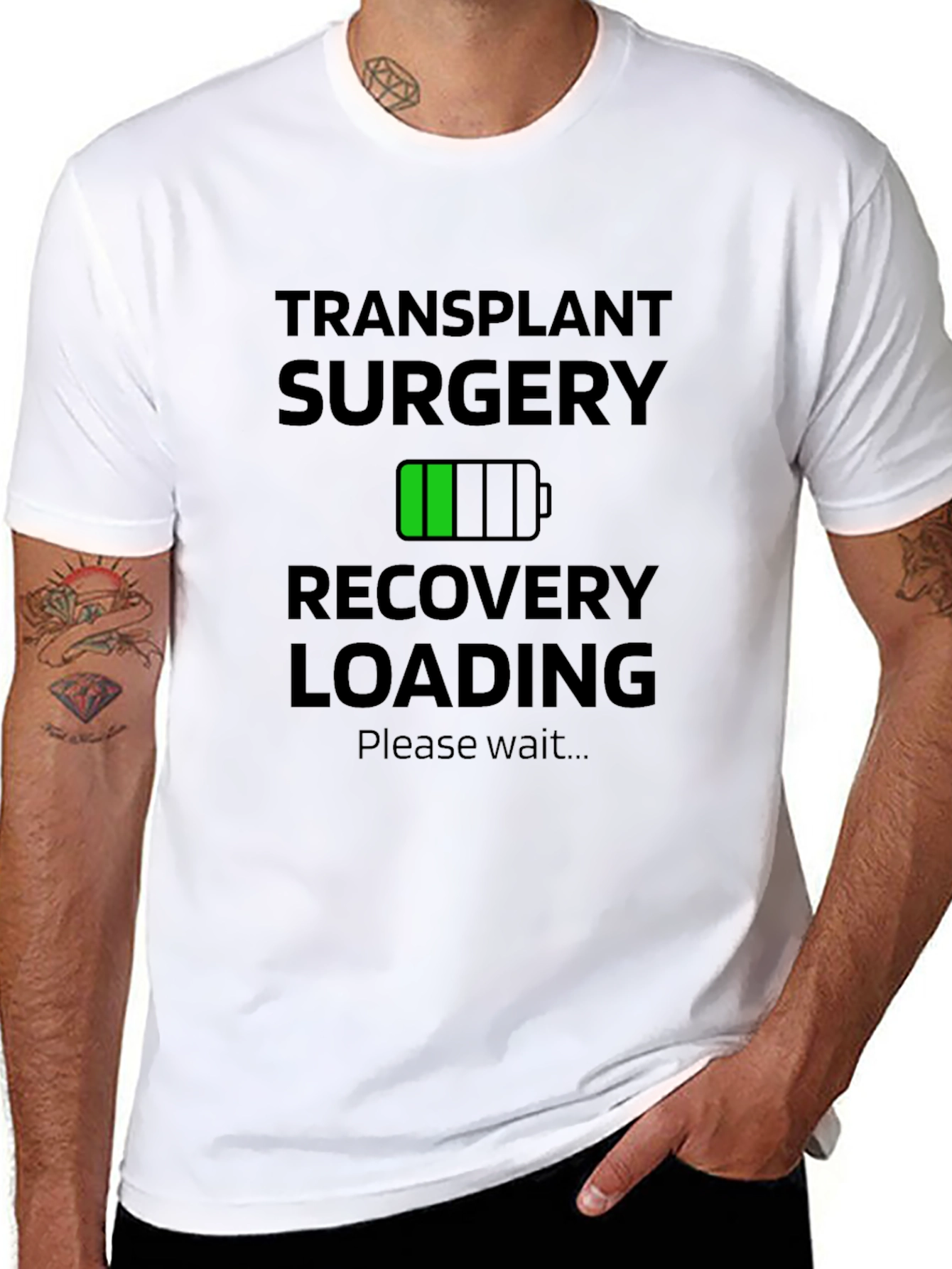 Transplant Surgery Recovery Loading Graphic T-Shirt