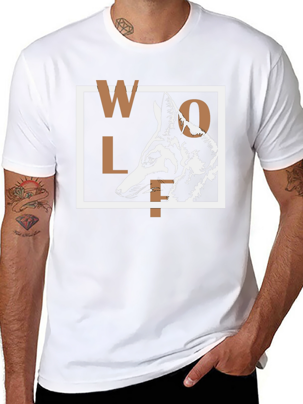 Wolf Graphic Print T-Shirt - Modern Urban Style