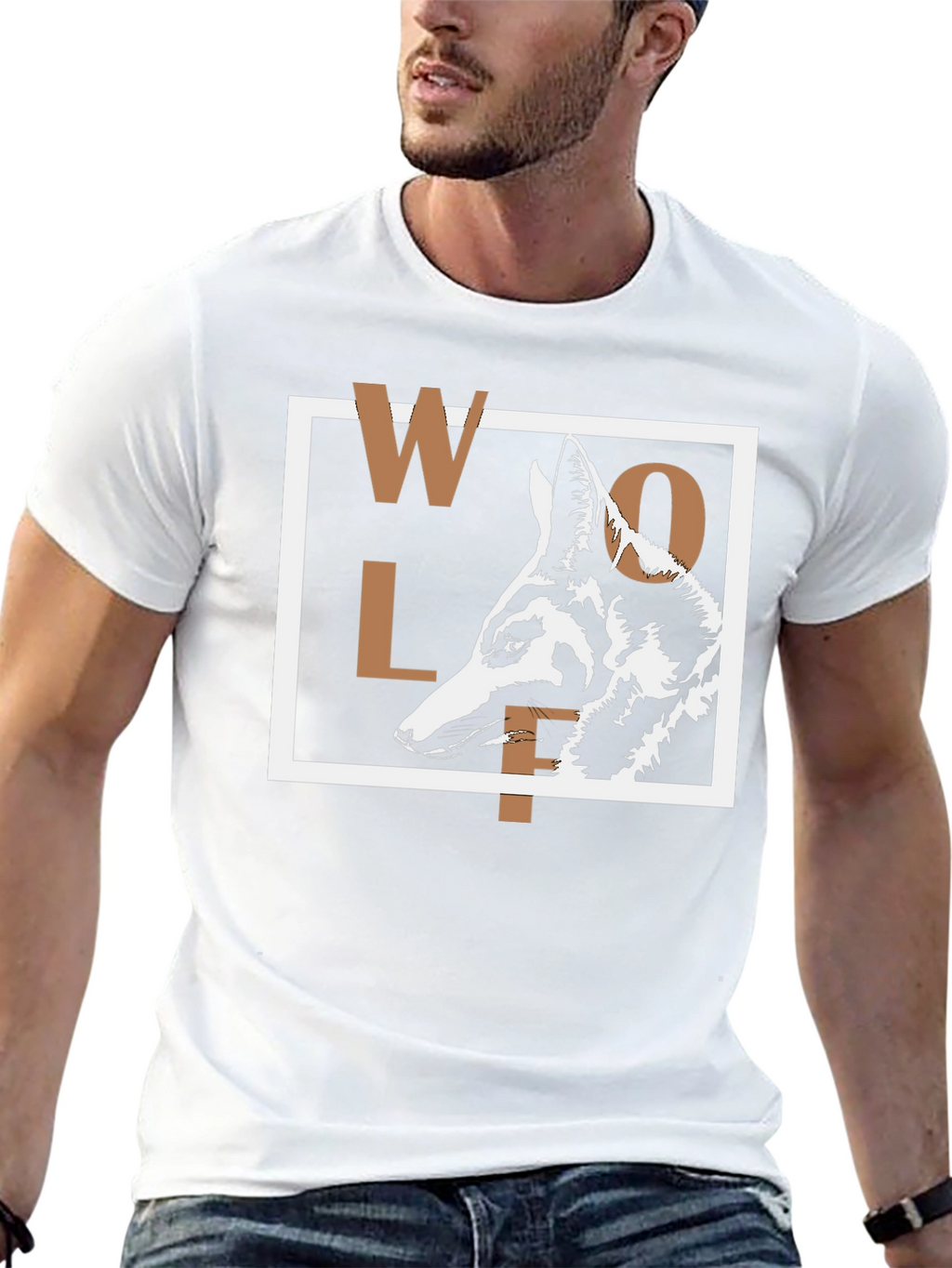 Wolf Graphic Print T-Shirt - Modern Urban Style