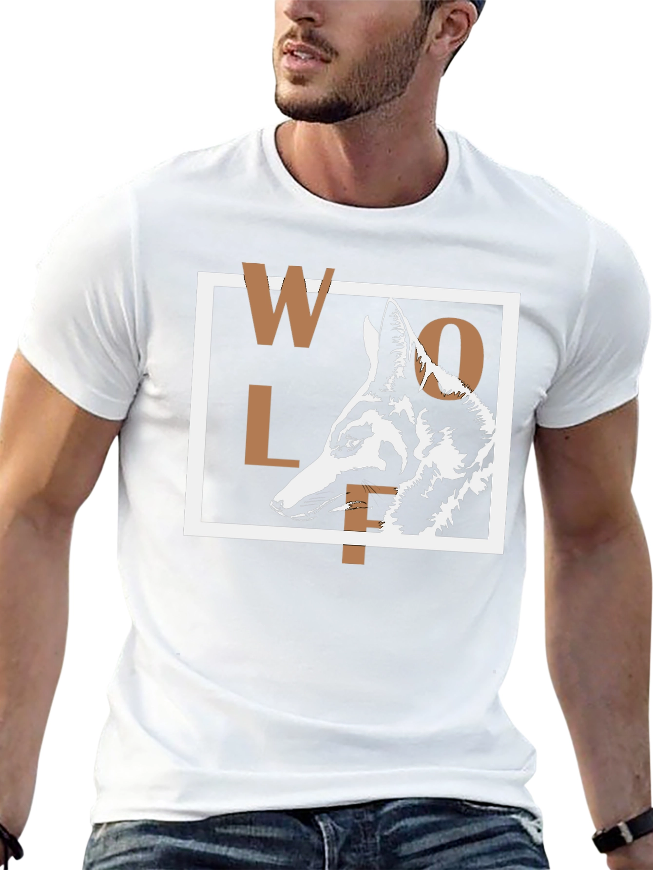 Wolf Graphic Print T-Shirt - Modern Urban Style