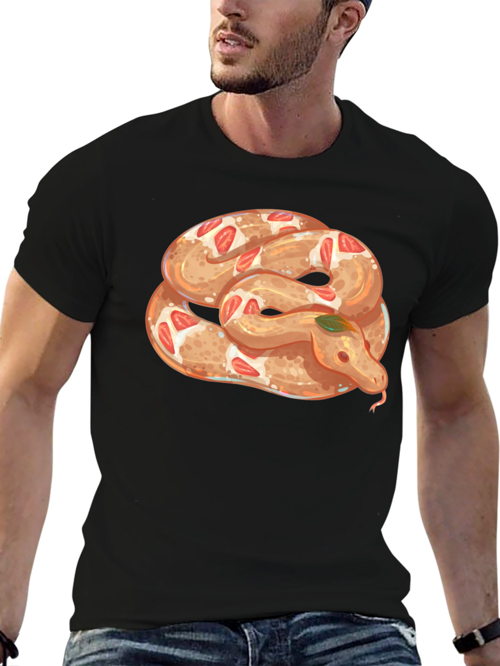 Snake Pretzel T-Shirt - Unique Graphic Tee