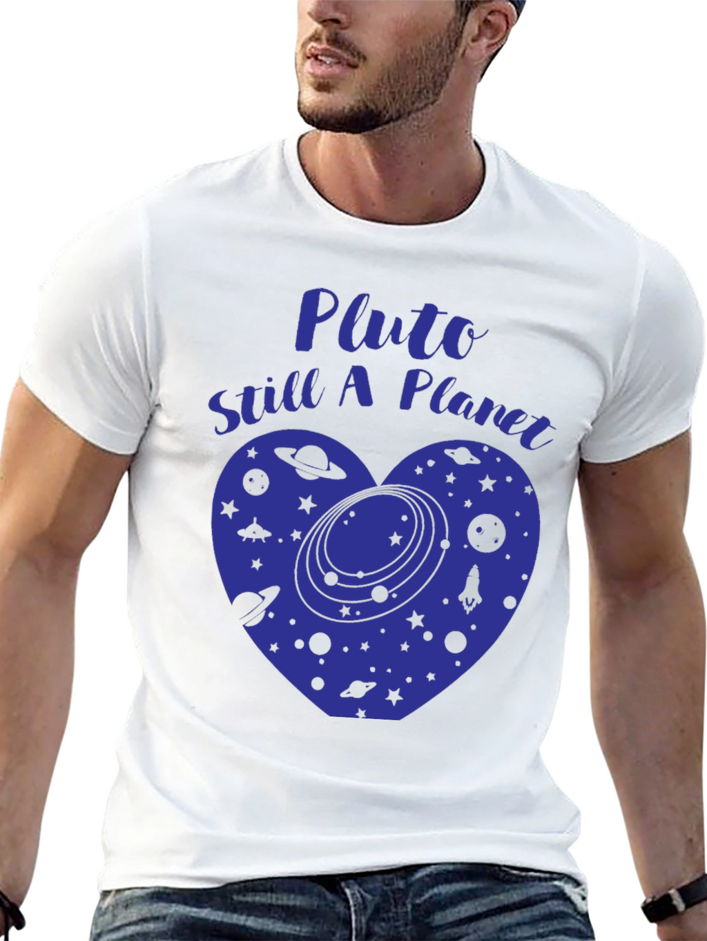 Pluto Still A Planet T-Shirt Space Heart Tee