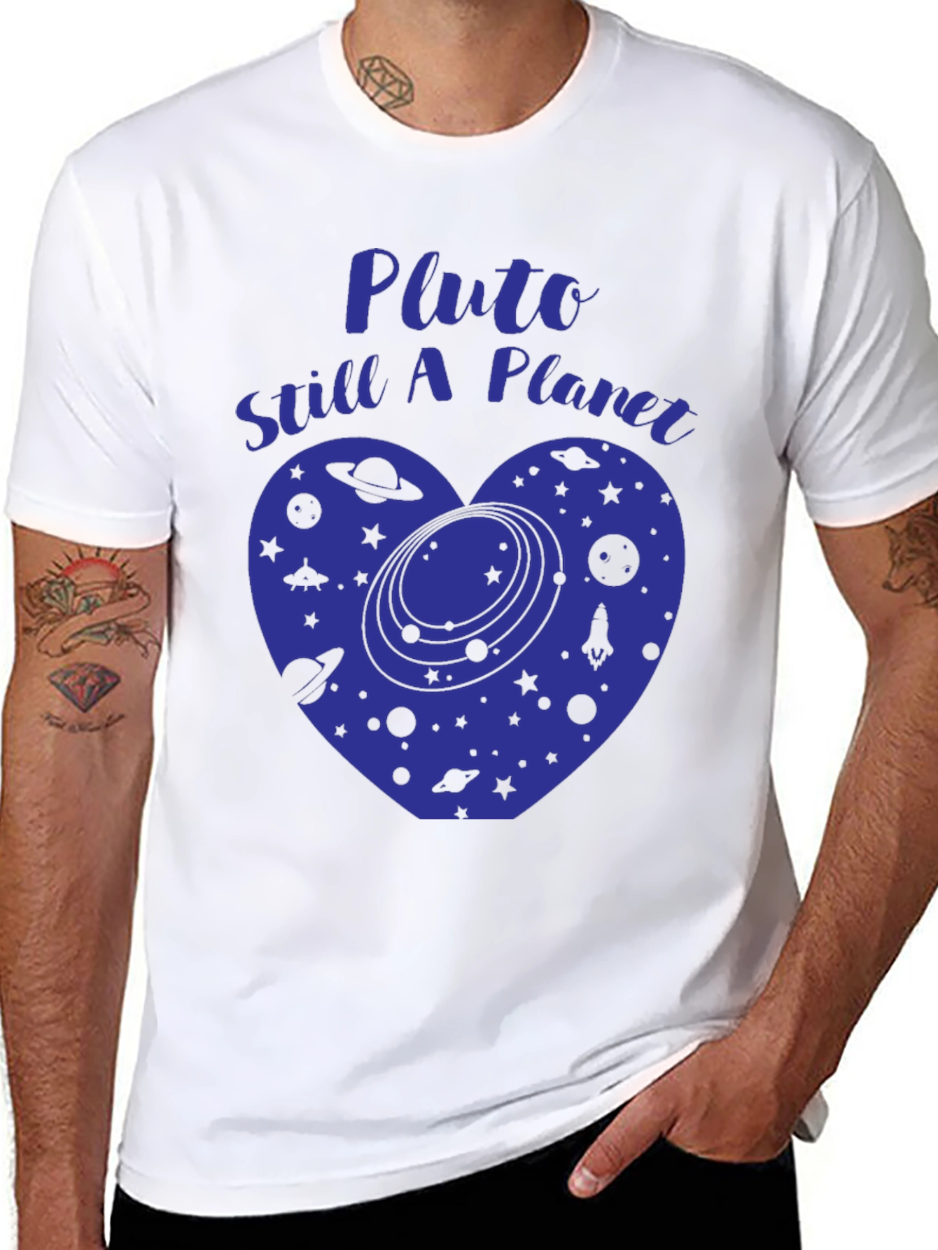Pluto Still A Planet T-Shirt Space Heart Tee