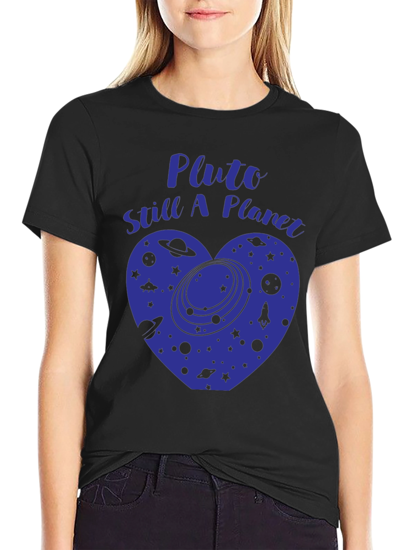 Pluto Still A Planet T-Shirt Space Heart Tee