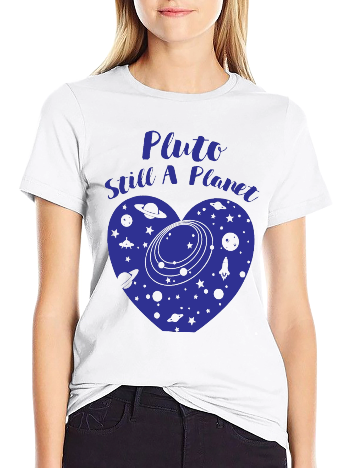 Pluto Still A Planet T-Shirt Space Heart Tee