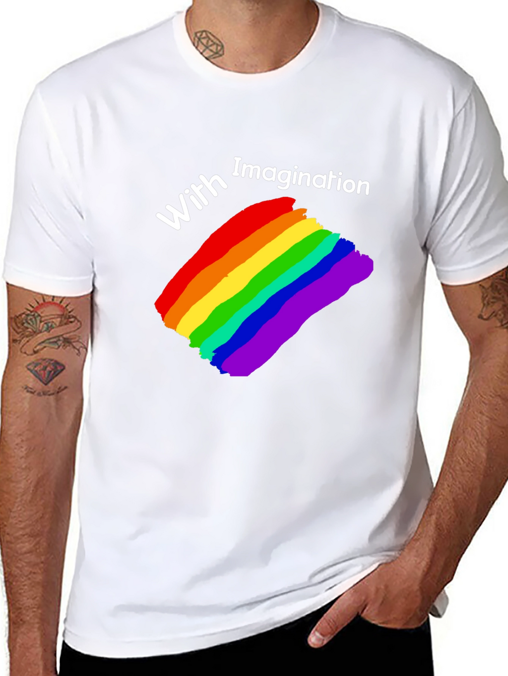 Rainbow Pride T-Shirt - With Imagination