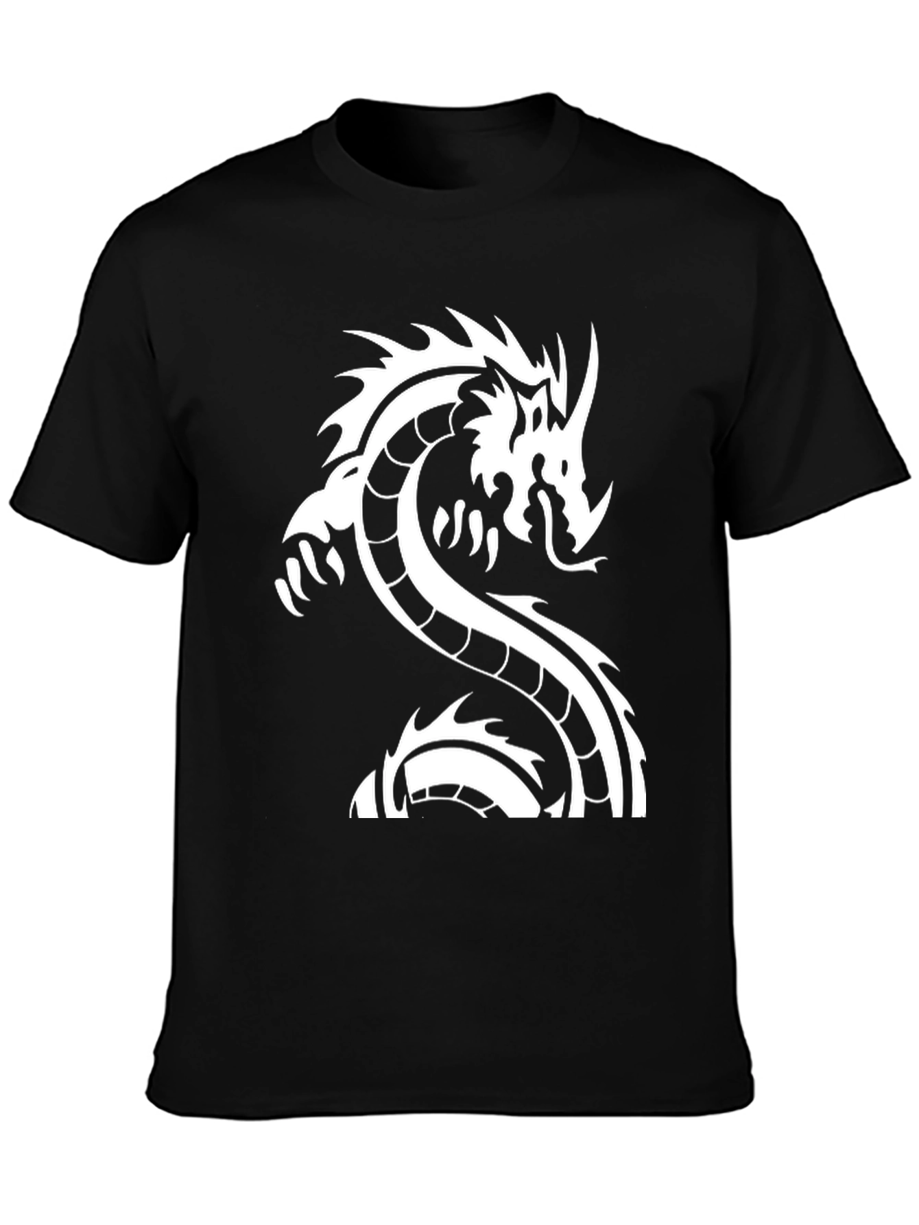 Black Dragon Graphic Tee - Mens Stylish Casual T-Shirt