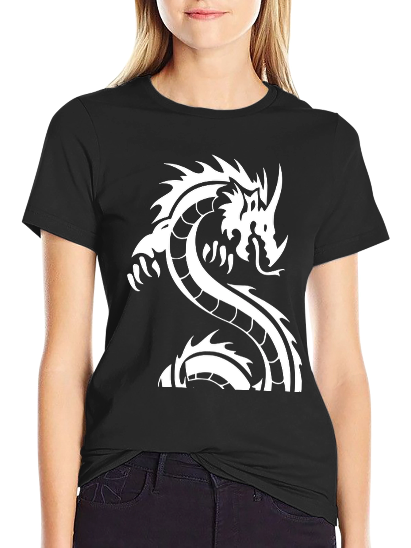 Black Dragon Graphic Tee - Mens Stylish Casual T-Shirt