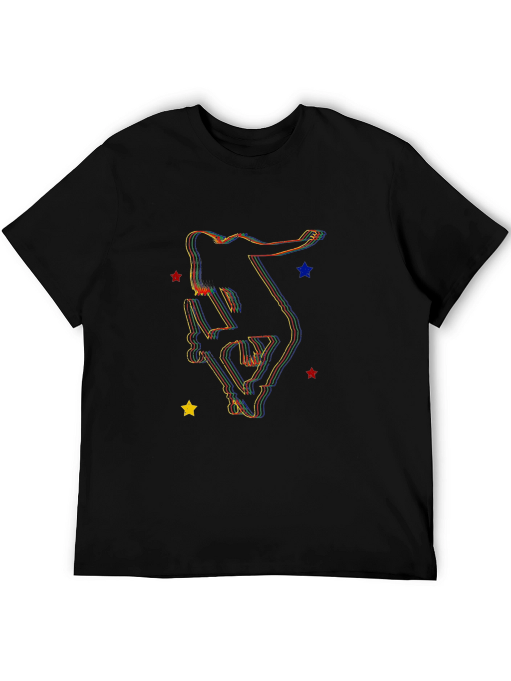 Skater Silhouette Graphic Tee - Trendy Style