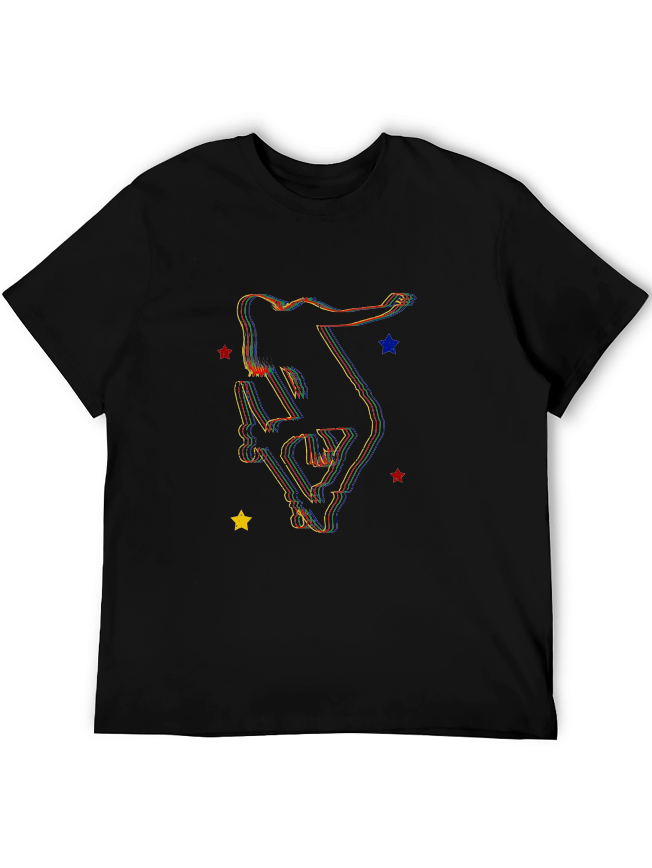 Skater Silhouette Graphic Tee - Trendy Style
