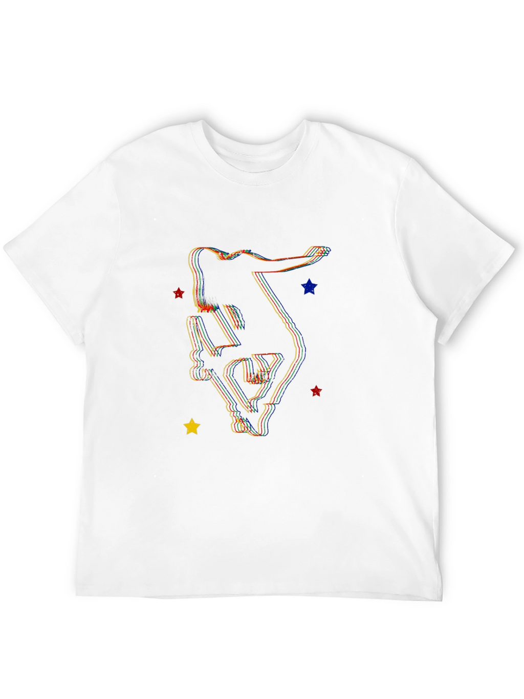 Skater Silhouette Graphic Tee - Trendy Style