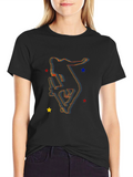 Skater Silhouette Graphic Tee - Trendy Style