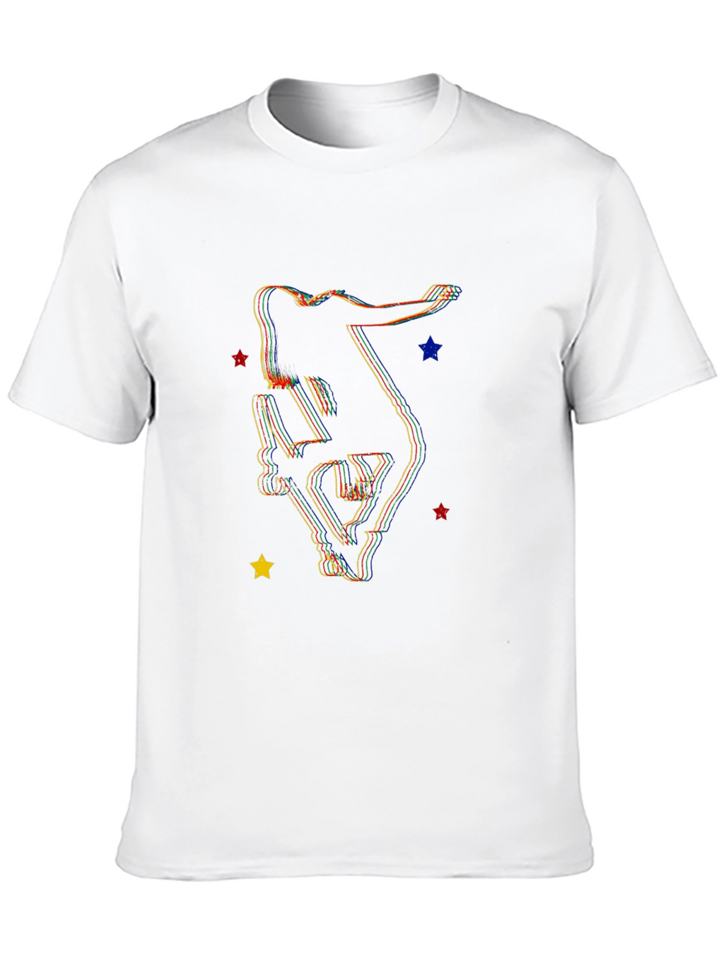 Skater Silhouette Graphic Tee - Trendy Style