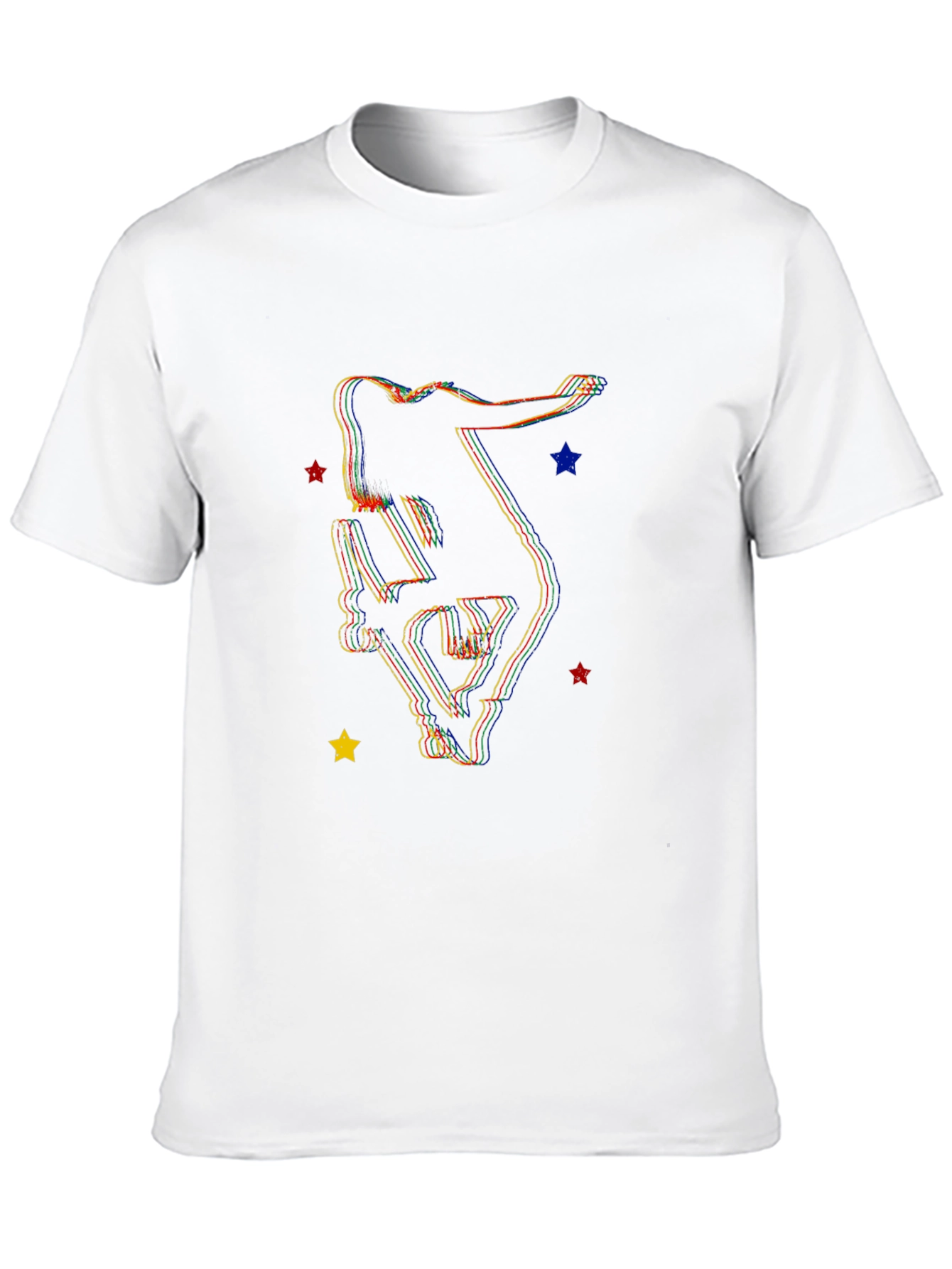 Skater Silhouette Graphic Tee - Trendy Style