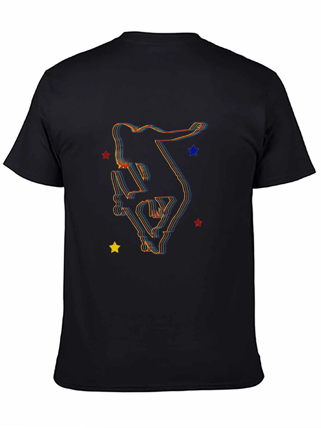 Skater Silhouette Graphic Tee - Trendy Style